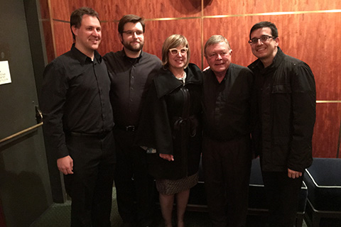 Group photo of the Frost Saxophone Quartet